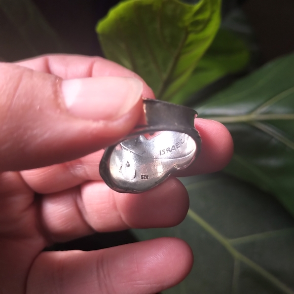 Sterling silver opal ring sz.8 - Picture 7 of 7